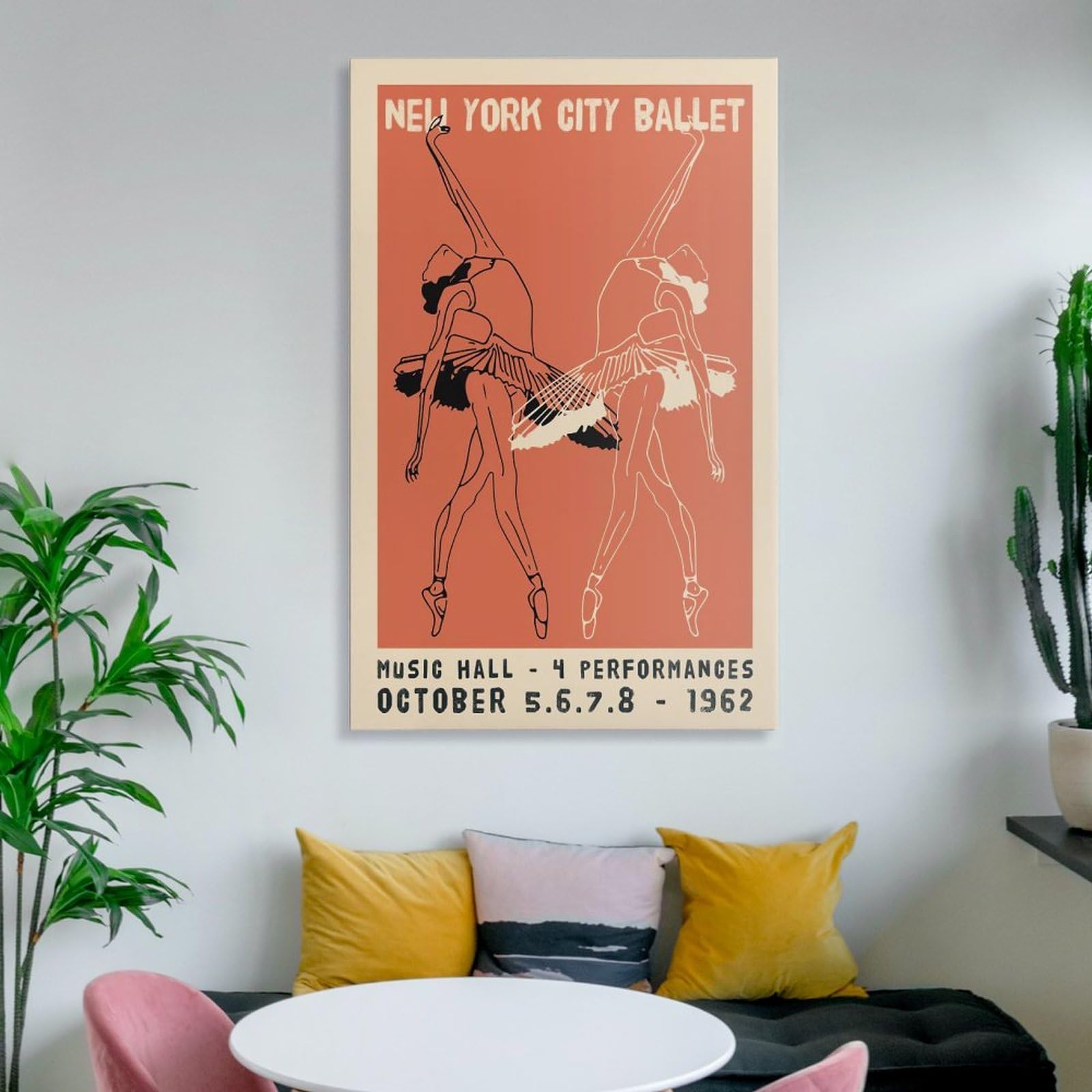 Vintage New York City Ballet Dance Posters - Abstract Art Canvas