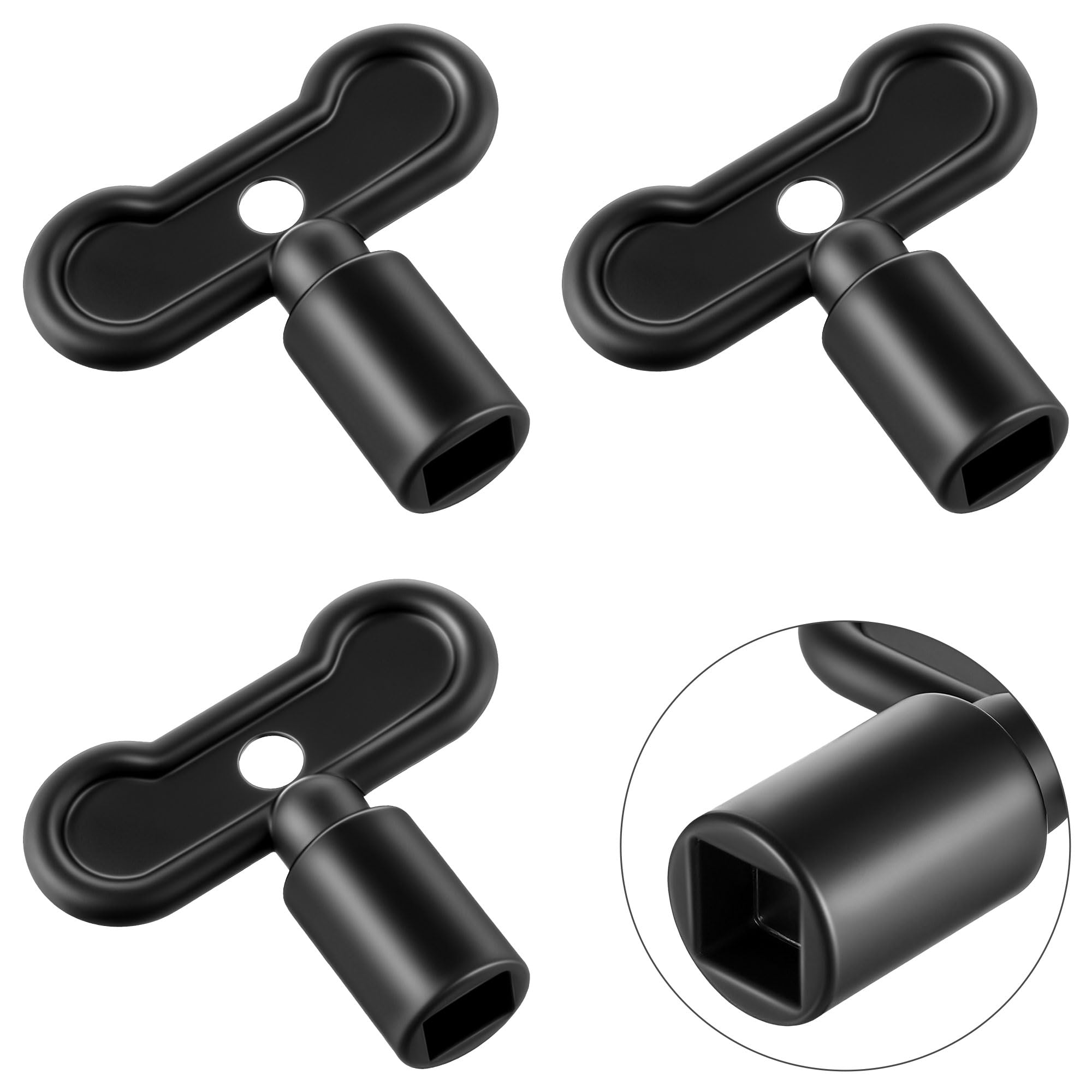 3PACK 5/16 Sillcock Water Key Compatible with Danco 80132, Black, Classic