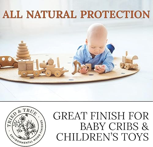 Miniatura 2 de Tried & True Aceite Danés, Pinta - Acabado de Madera de Aceite de Linaza Polimerizado Puro, Ideal para Muebles, Piezas Rústicas y Preparación de