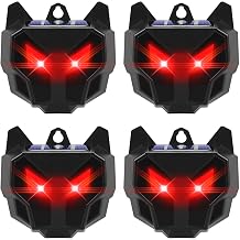 2026 New Solar Predator Eyes Animal Repellent Outdoor Red LED Predator Light Deterrent for Deer, Coyote, Fox, Raccoon, Skunk, Night Sentry for Chicken Coop, Garden, Yard & Farm Protection,4 Pack