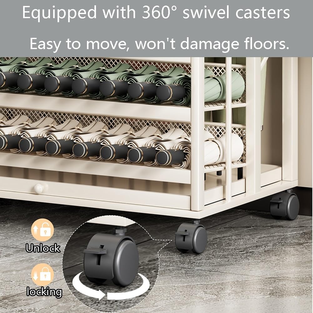 Modern Umbrella Stand Holder with Drip TrayRolling Umbrella Rack for Indoor Used Design for Apartments & Hotels