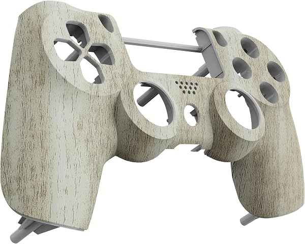 eXtremeRate Pine Wood Grain Soft Touch Grip Front Housing Shell Faceplate Cover for Playstation 4 PS4 Slim PS4 Pro Controller Cuth-ZCT2 JDM-040 JDM-050 JDM-055 - Controller NOT Included - 3