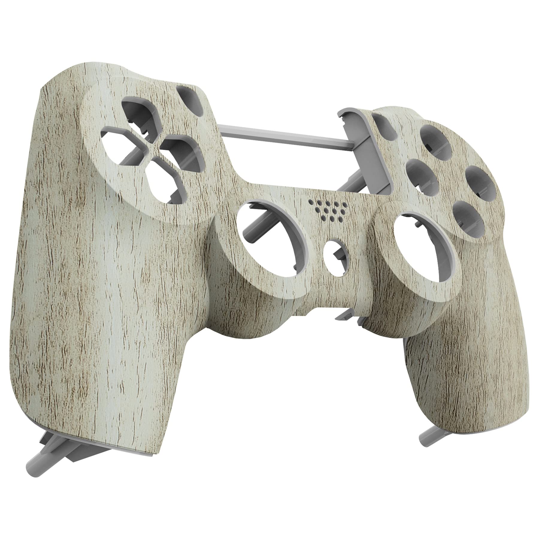 eXtremeRate Pine Wood Grain Soft Touch Grip Front Housing Shell Faceplate Cover for Playstation 4 PS4 Slim PS4 Pro Controller Cuth-ZCT2 JDM-040 JDM-050 JDM-055 - Controller NOT Included — view 3