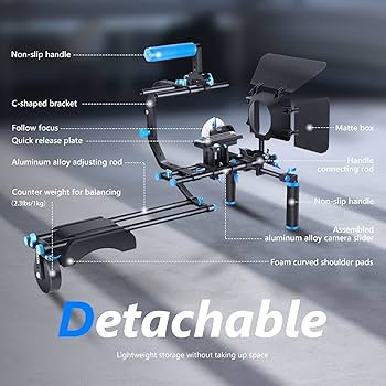 DSLR Rig Movie Kit Shoulder Mount カメラリグ Neewer Aluminium Alloy Foldable DSLR Rig Movie Kit Film