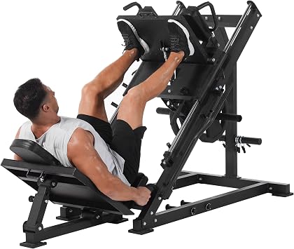 Leg Press Hack Squat Machine, Professional Adjustable Leg Press Machine for Home Gym with Linear Bearing, Leg Exercise Machine for Lower Body Strength Training