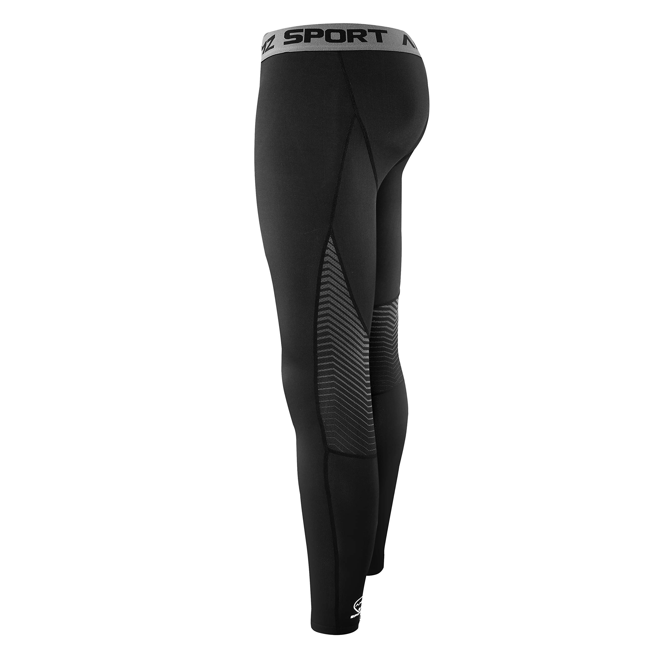 AMZSPORT Leggings a Compressione da Uomo Pantaloni Sportivi Freschi e Asciutti da Corsa Nuova Generazione