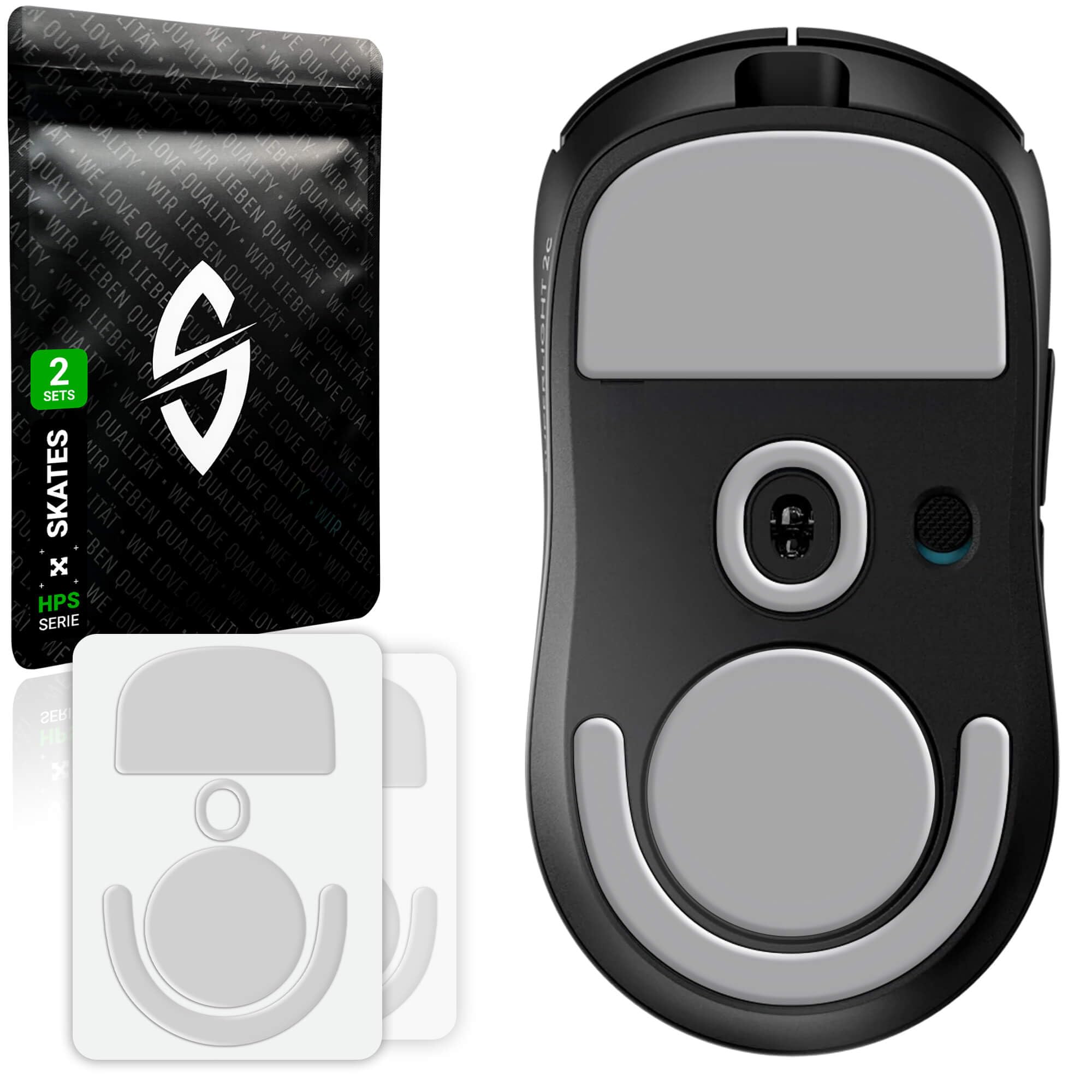 SensoryBoost HPS Glides (2 zestawy) – do Logitech G PRO X Superlight 2c | BALANCE – Ślizgacze do myszy: równowaga szybkości i kontroli, zaokrąglone krawędzie – Zapasowe stopki z PTFE