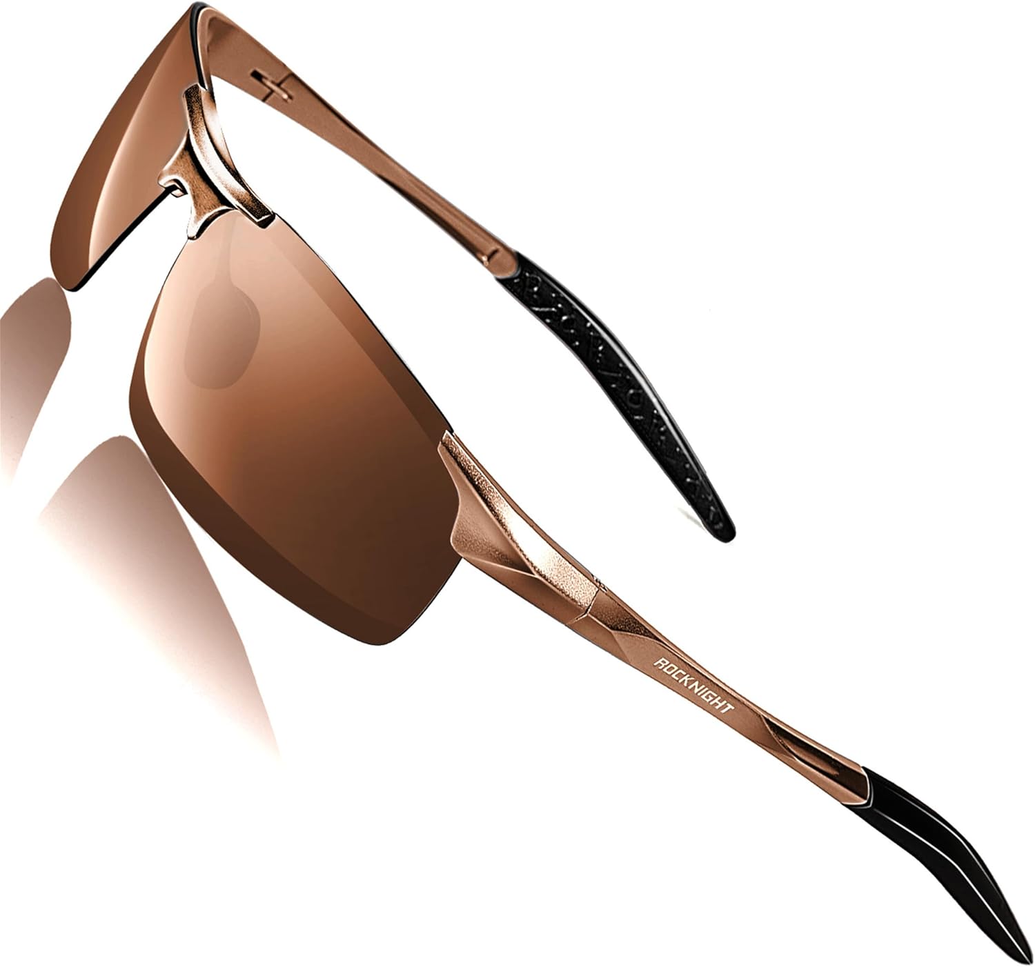 ROCKNIGHT Driving HD Polarized UV400 Protection Ultra light Al-Mg Golf Fishing Outdoor Sunglasses