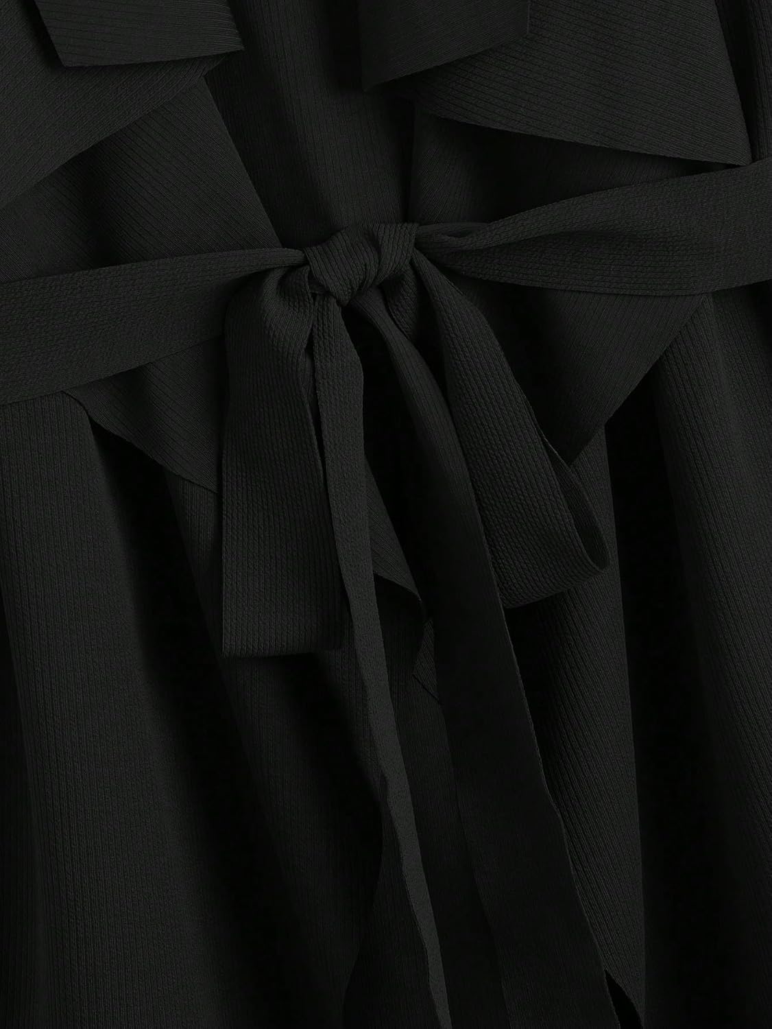 SOLY HUX Women's Plus Size Sleeveless Lapel Open Front Vest Jacket Cardigan with Belted - Image 3