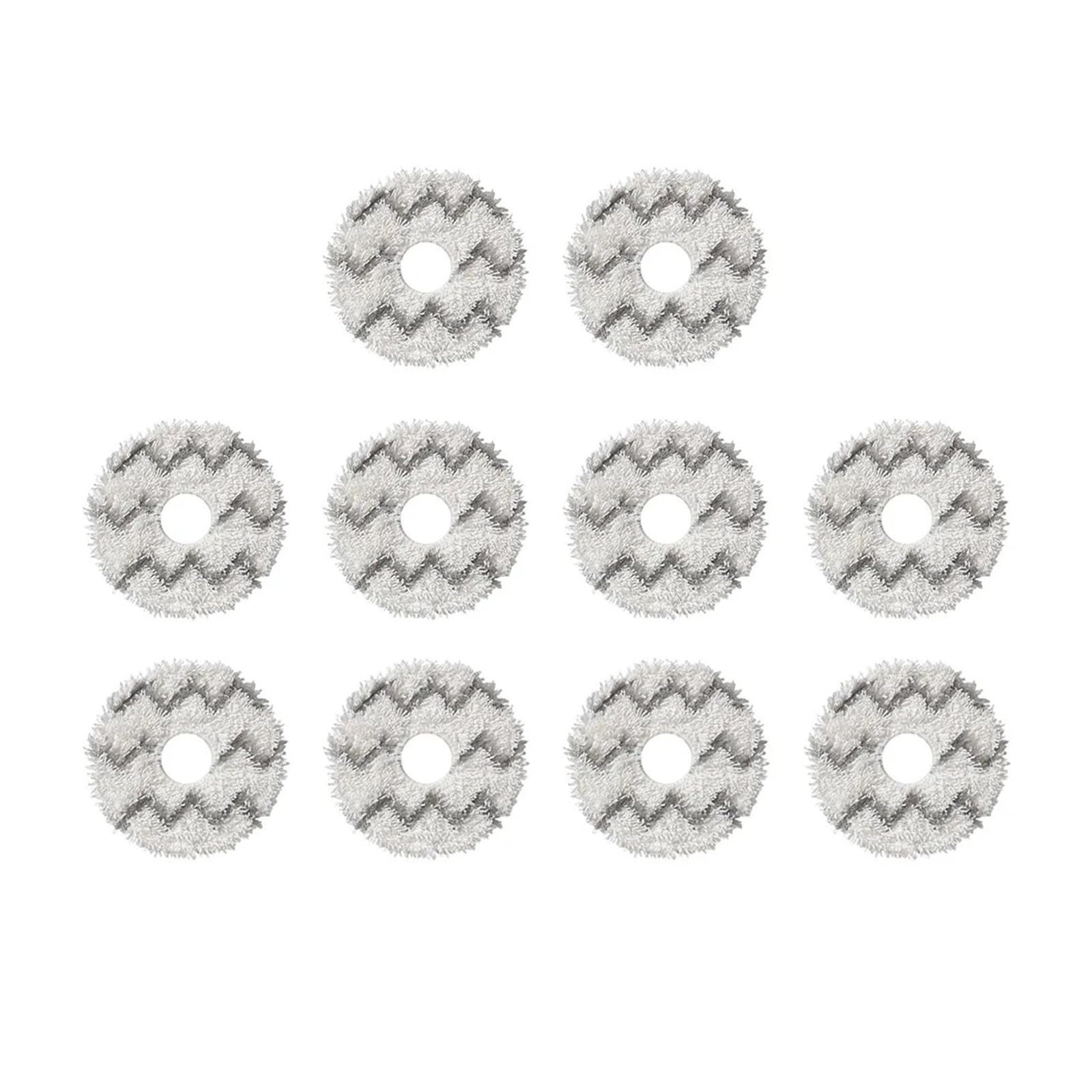 VIXWDRUTY Compatible For Ecovacs，X1 X2，Compatible For Omni，X5 T10 T20 T30 T50 N30 N9+ Accessories Robot Vacuum Cleaner Microfiber Mop Pad Mop Towel Part(10pcs)