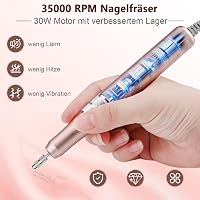 Enniewi Elektromos Körömcsiszoló Manikűr Pedikűr Szett 35000 RPM 6 Részes Rózsaszín - Rose 2