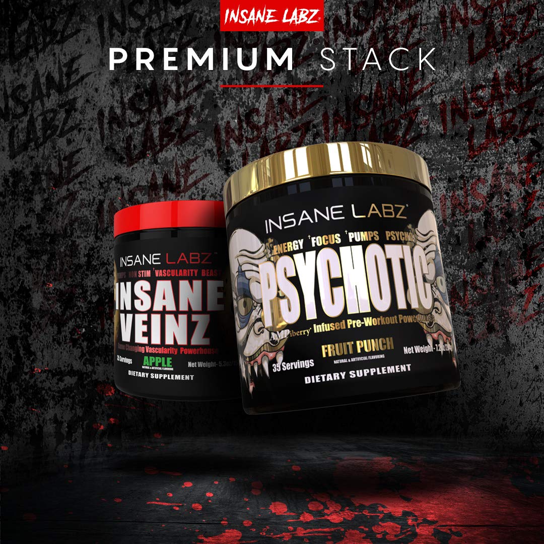 Insane Labz Psychotic Gold, High Stimulant Pre Workout Powder, Extreme