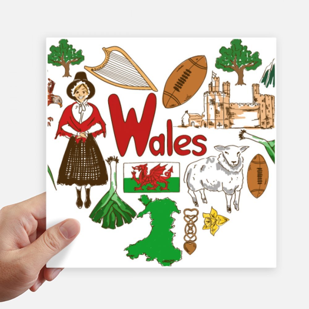 Sticker Pays de Galles 20 cm : protégez et personnalisez facilement votre valise ou pc portable