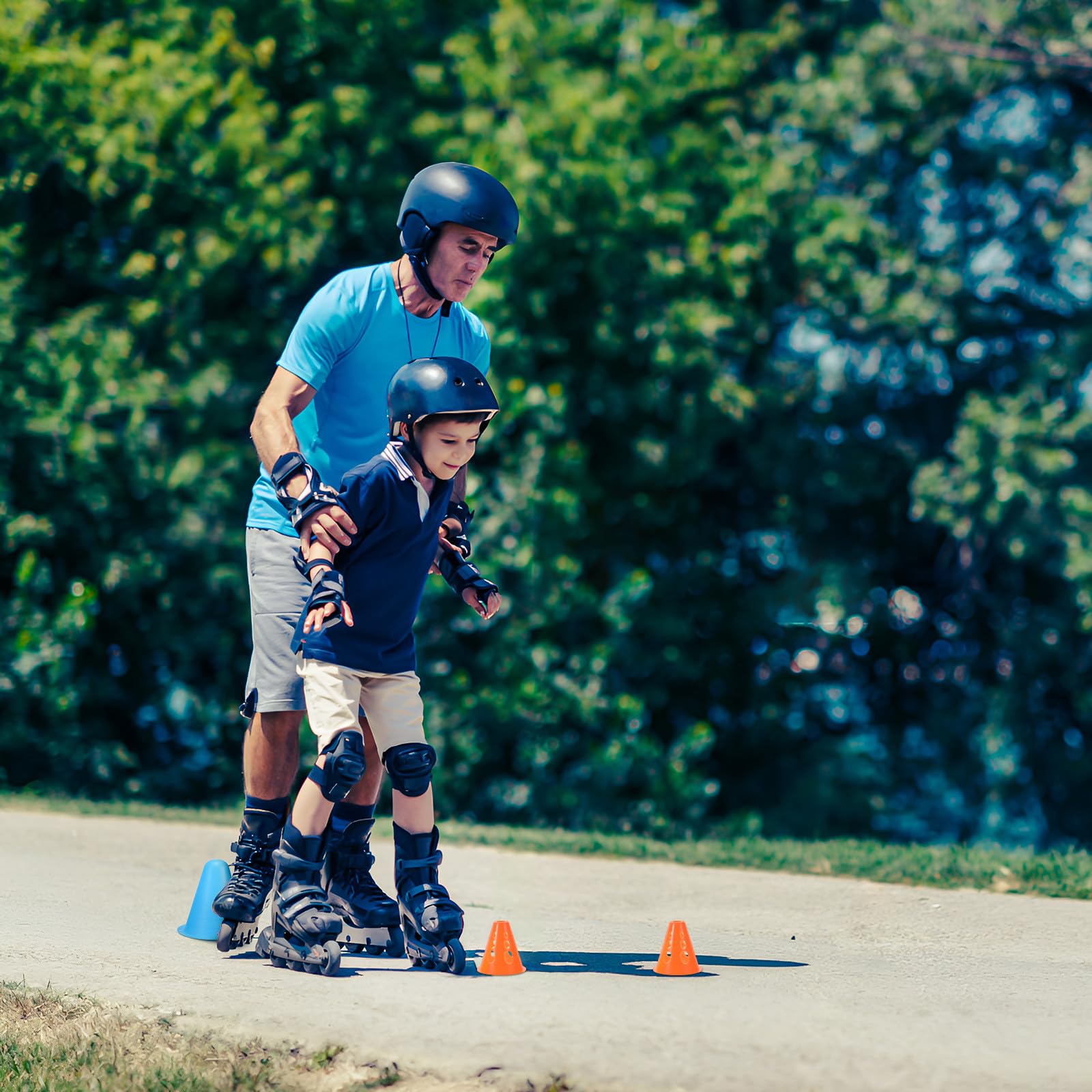 12 Mini-Sportkegel: Winddichte Kegel für Inline-Skating-Agility-Training, Kegel mit Löchern für Skate-Übungen