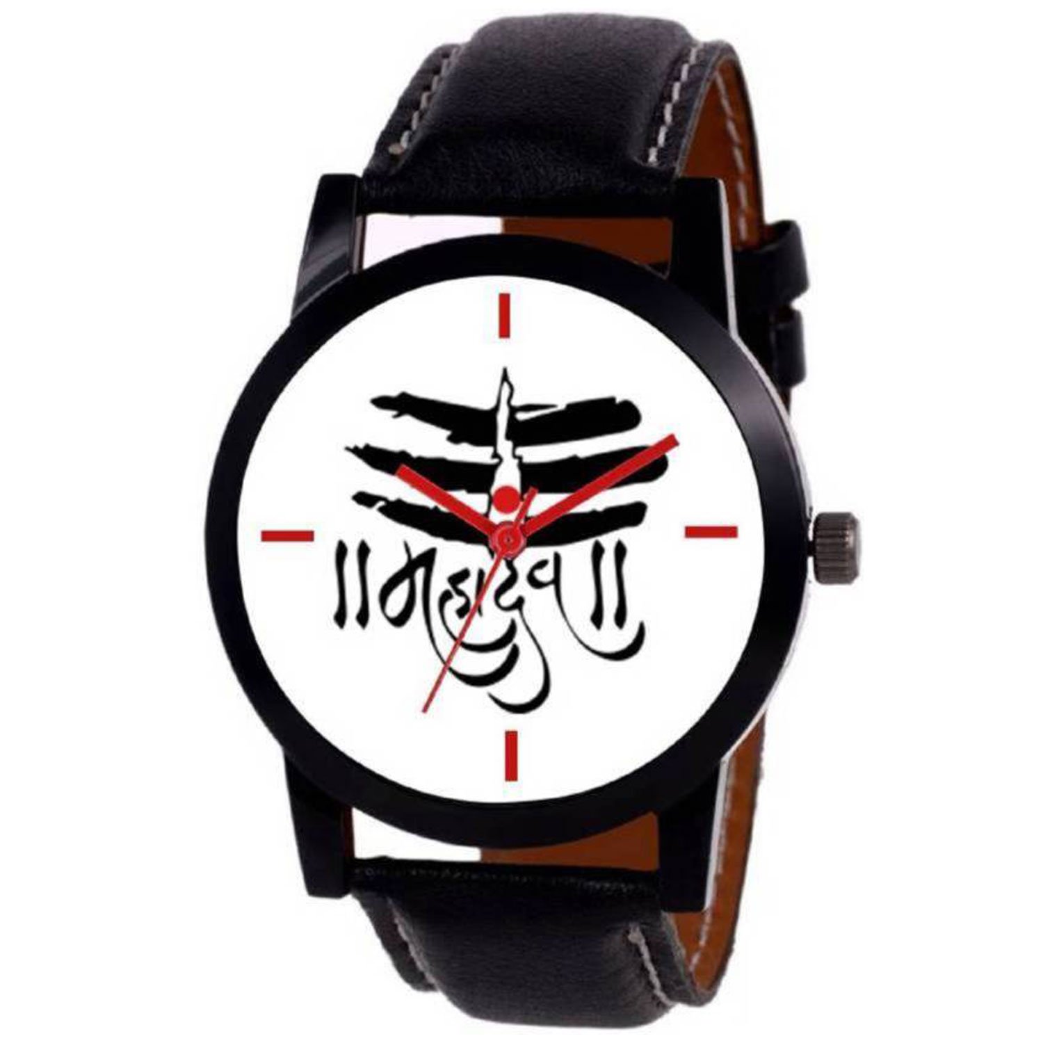 The Shopoholic Analogue White Mahadev Dial Mens Watch(White Mahadev) (B07FRKHWQC) Amazon Price History, Amazon Price Tracker