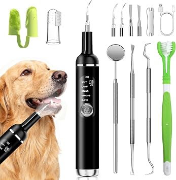 Dog Plaque Remover for Teeth,Pet Ultrasonic Tooth Cleaner,Black