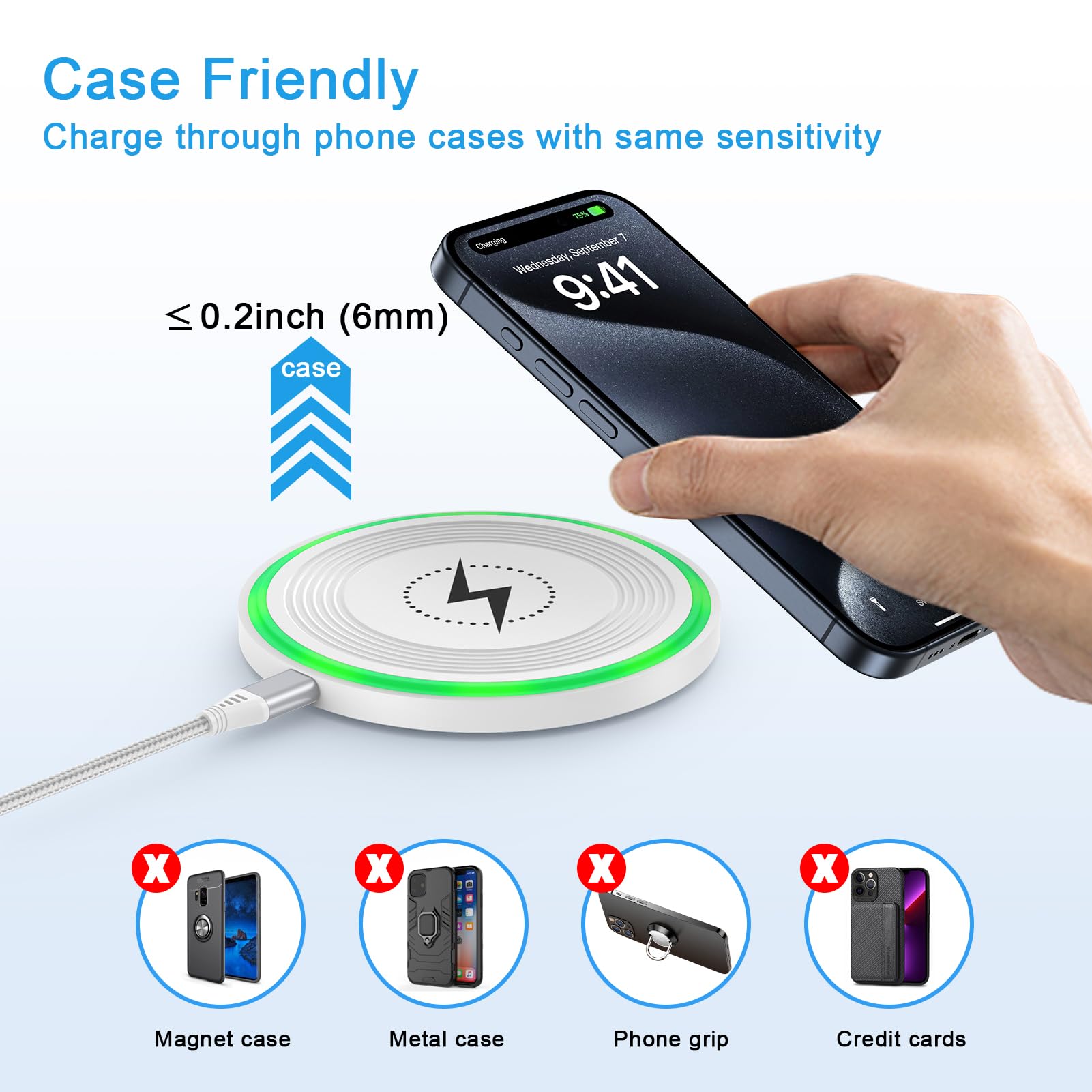 Amazon.com: 15W Motorola Motorola 無線充電器快速適用於Moto Razr