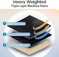 Vista 4 de SimpleHome - Cortinas opacas 100% para recámara, cortinas de ventana con ojales beige, con aislamiento térmico, cortinas de oscurecimiento