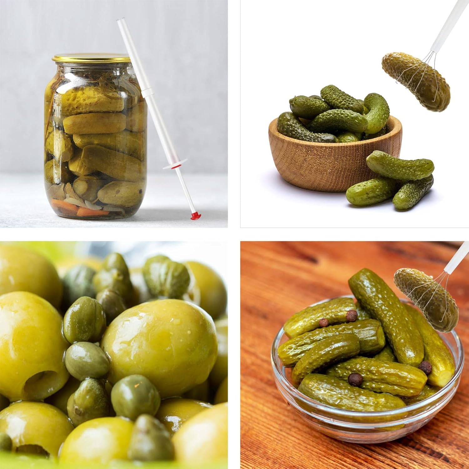 Pickle Picker Tool, Pickle rabber, Pickle Forks for The Jar for Providin A Convenient and Hyienic Way To Retrieve Preserved Foods,4Pcs