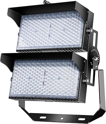 Juyace 900W Led Stadium Light Outdoor Arena Flood Lighting for Sport Field | 135000lm,Super Bright,IP65 Waterproo,Commercial,100-277V 5000K Daylight,High Mast Mount with Power Cord