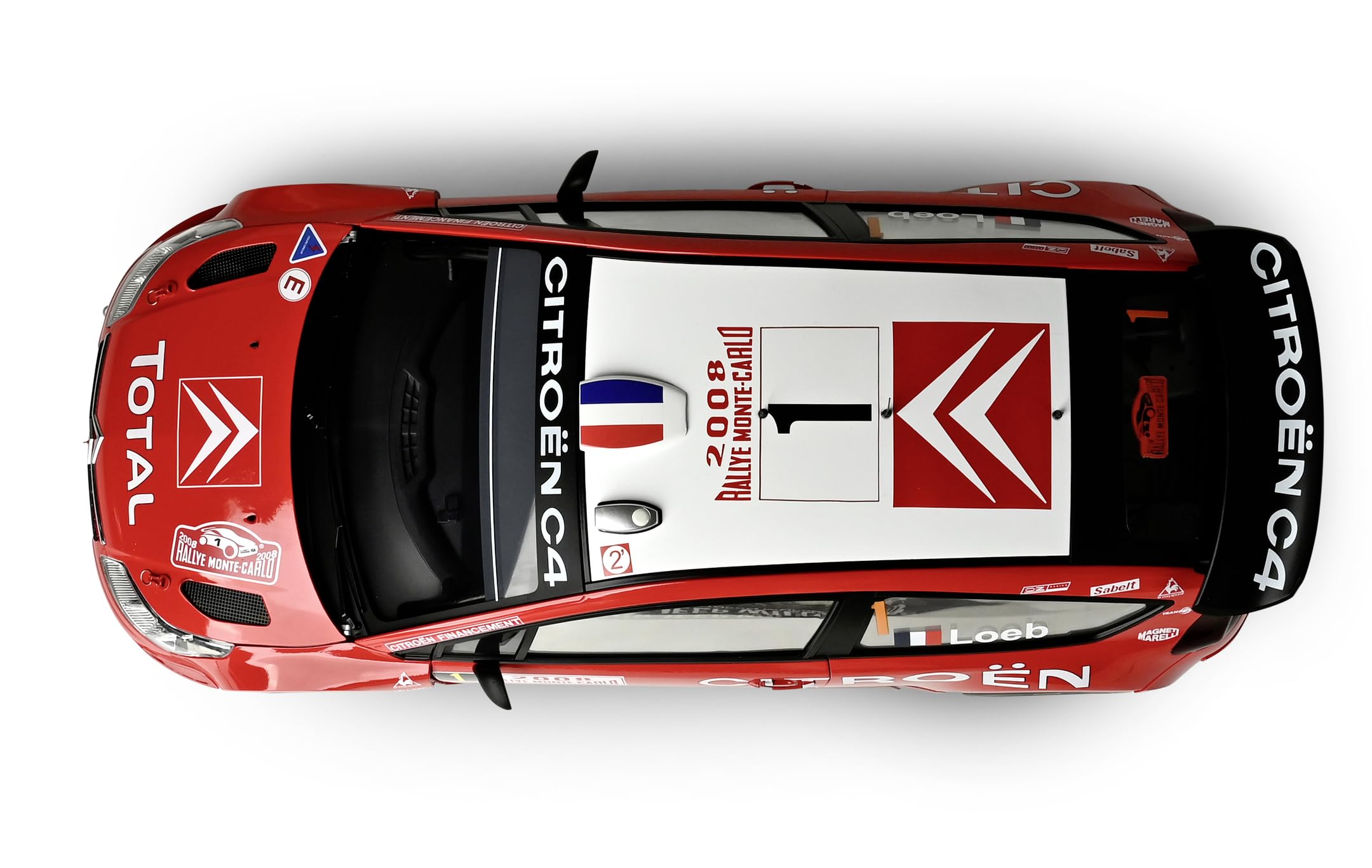 IXO Collections 1:8 1:8 IXO Citroen C4 WRC – modelarstwo, model stojący, wysokiej jakości zestaw do budowania, zestaw modelarski, funkcja oświetlenia, funkcja dźwięku, zestaw do montażu