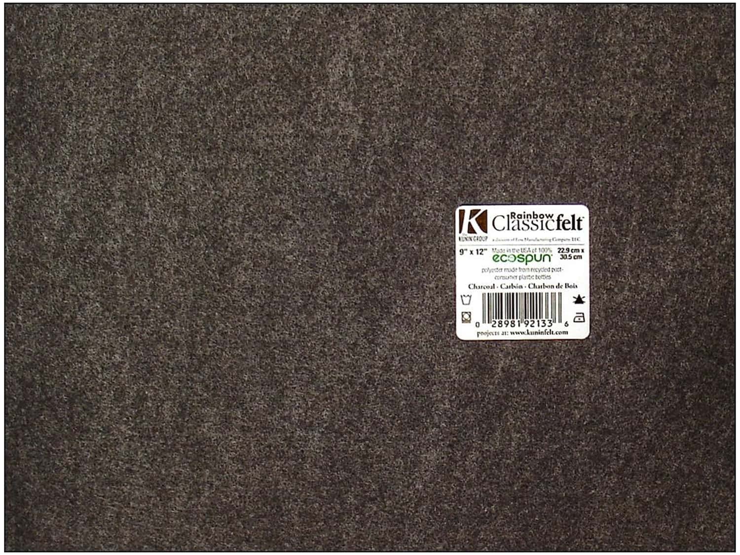 Kunin Classic Felt Sheets - 9 x 12 in. - Charcoal Grey (24 Sheets)