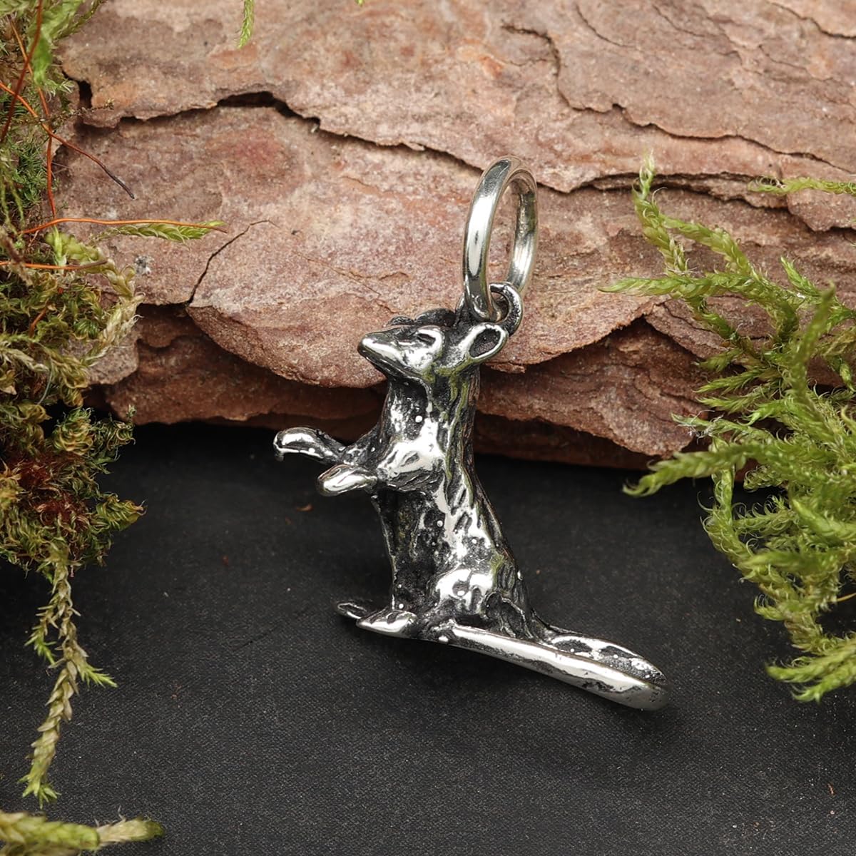 Ratte Anhänger Silber Schmuck 925er Silberschmuck chinesisches Horoskop Kettenanhänger