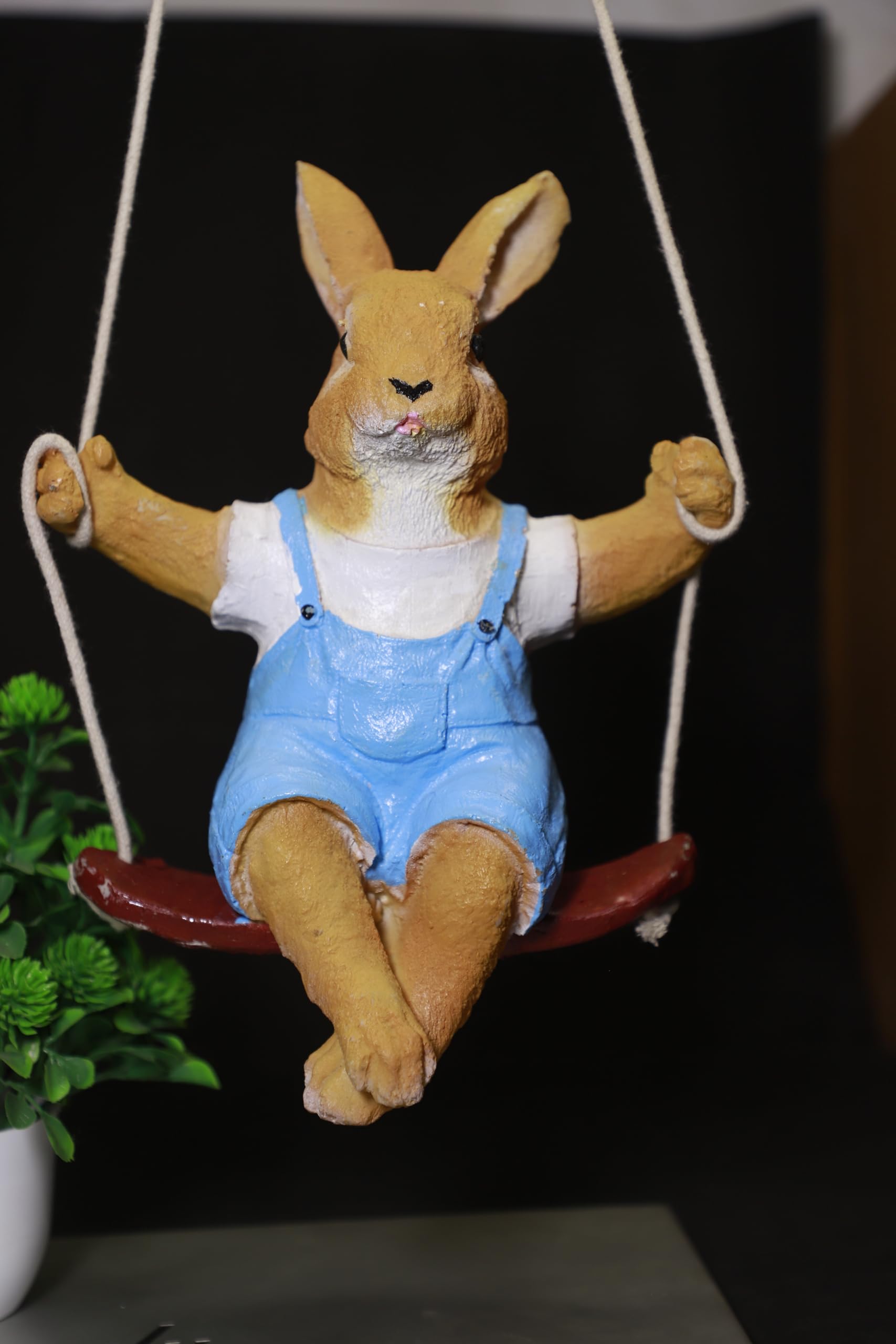 Swing Rebbit Resin Statue Decor Garden Yard Balcony-image-46