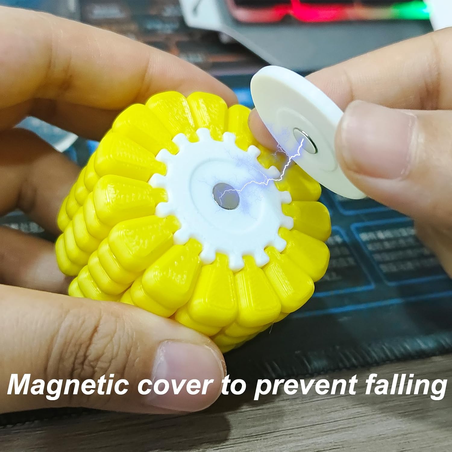 3pc 3D Printed Corn Puzzle, Brain-Teasing Game & Sliding Blocks Three-Dimensional Mini Size Corn Shaped Puzzle Creative DIY Cylindrical Sliding Blocks Building（Three Levels of Difficulty）