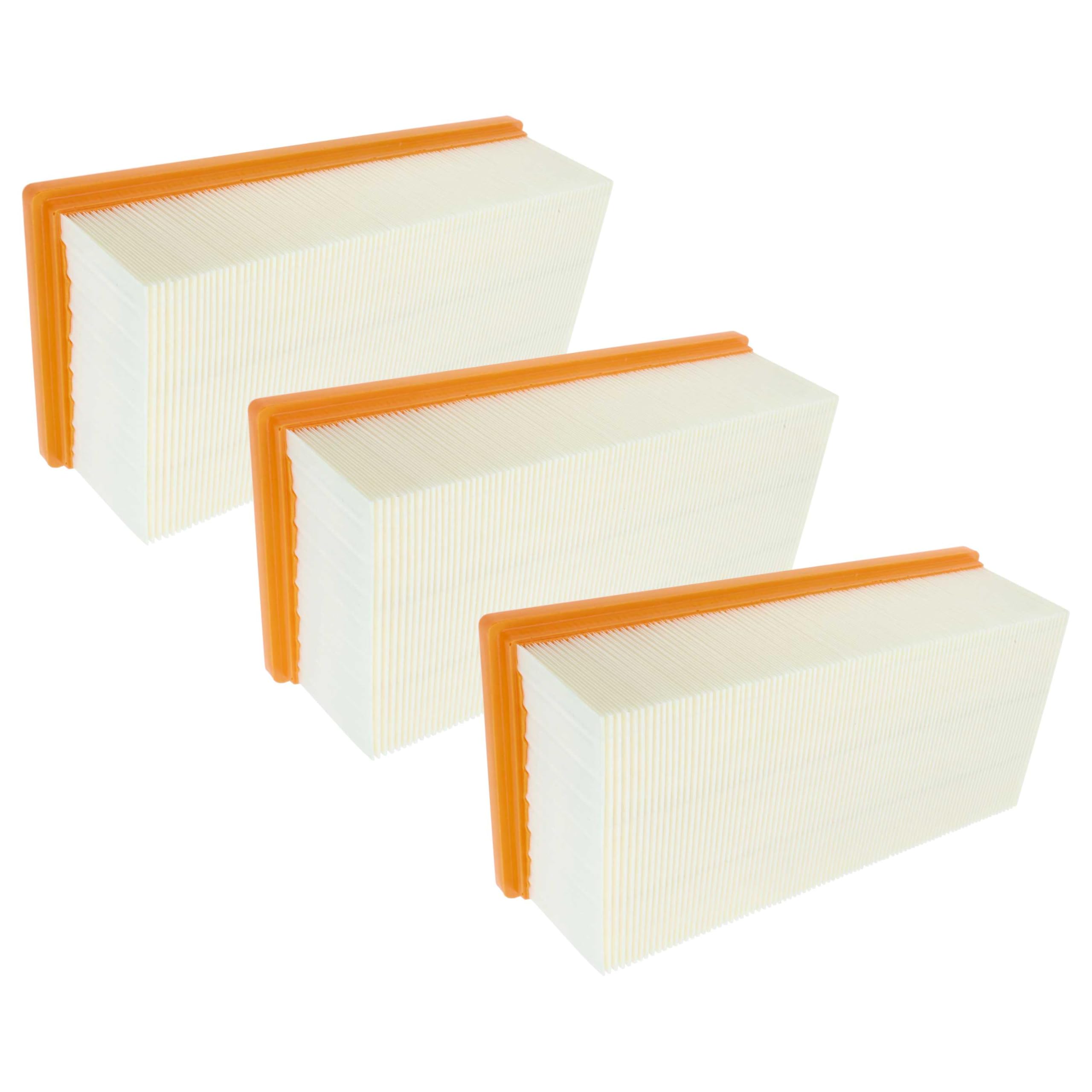 vhbw 3x filtro a pieghe piatte sostituisce Kärcher 6.904-284.0 per aspirapolvere umido/secco, industriale - Elemento filtrante