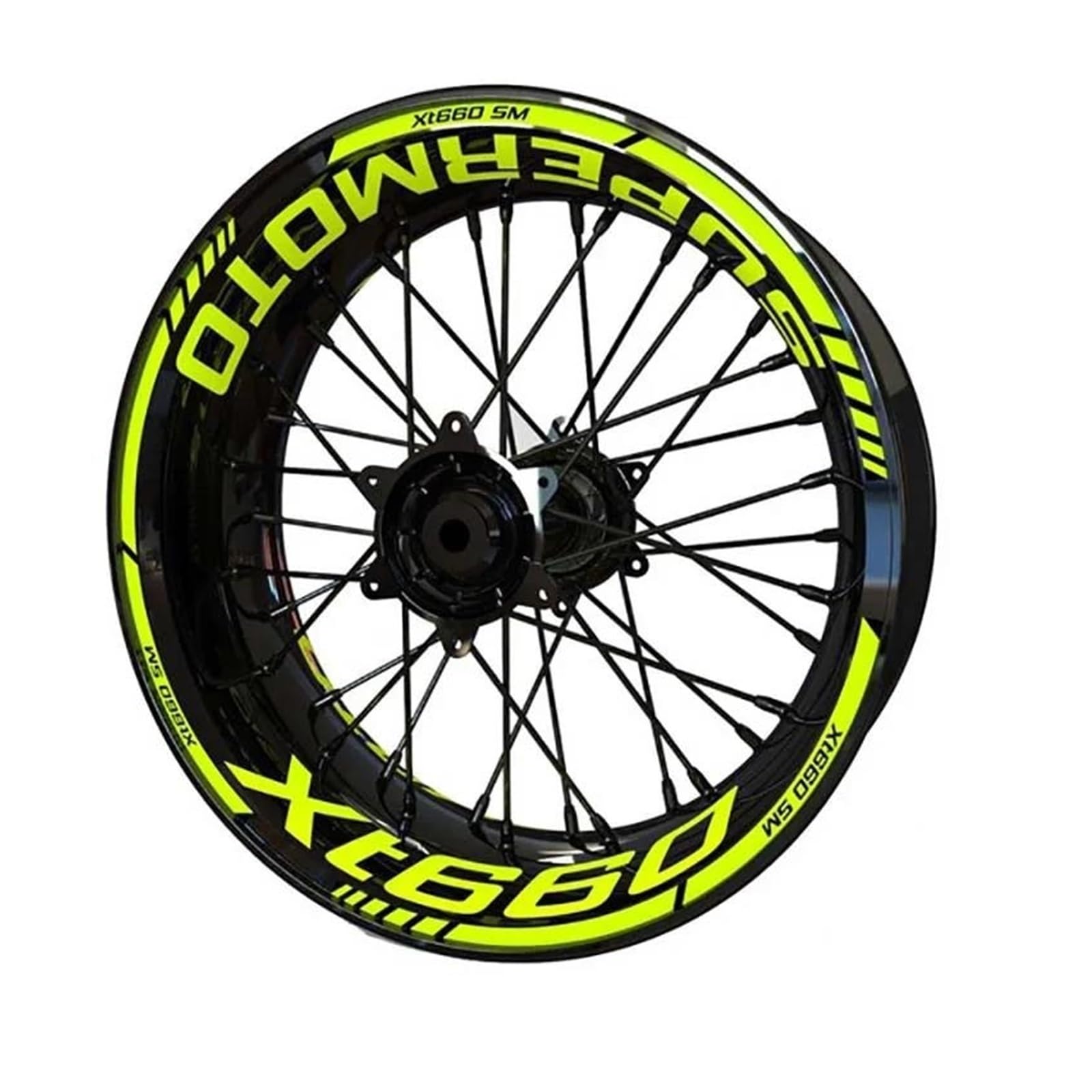 Motorcycle Racing Equipment Accessories Wheel Tire Rim Adhesive Reflective Decal Sticker for Yamaha Xt 660(Style 2)