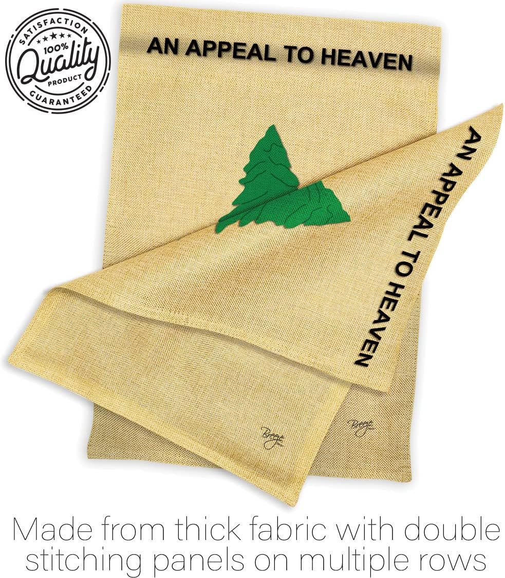 Breeze Decor Pine Tree Garden Americana US Historic July Memorial Veteran Independence United State American House Decoration Banner Small Yard Gift Double-Sided, an Appeal to Heaven Flag Made in USA
