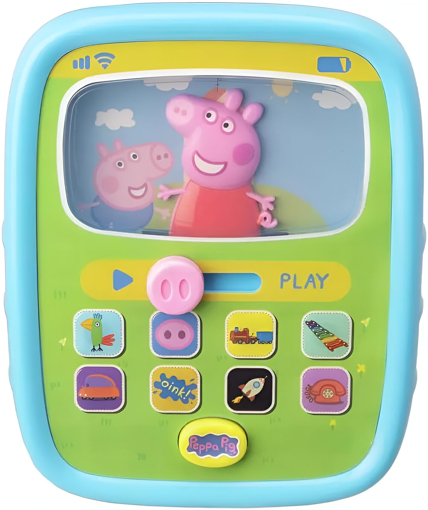 Peppa My First Tablet - Electronic Playset Kids Toy Tablet - Interactive Sound Learning Role Play Set For Children - 9 Buttons 2 Slidey Features – Batteries Included