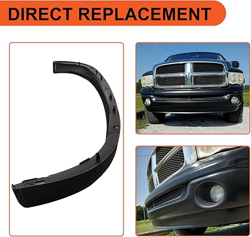 Miniatura 6 de ECOTRIC Represas deflectoras de aire para parachoques delantero inferior compatibles con Dodge Ram 1500 2002-2008 y Ram 2500 3500 2003-2009 de