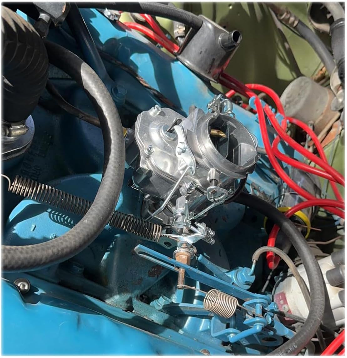 New 2-Barrel Carburetor Carb for Dod-*ge for Chry-*sler 318 V8 5.2L 6CIL Engine 1967-1980 Manual Choke BBD High Top Carb Car-*ter Type Carburetor 1972-1985