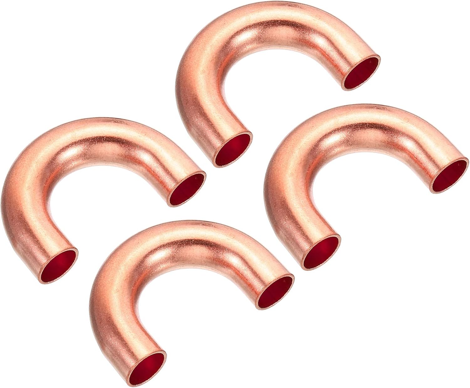 PATIKIL 3/8 Inch OD 34x22mm Elbow Copper Pipe Fitting, 2 Pack 180 Degree Bend Welding Sweat Solder Connection for HVAC Air Conditioner Plumbing Gas Water Oil