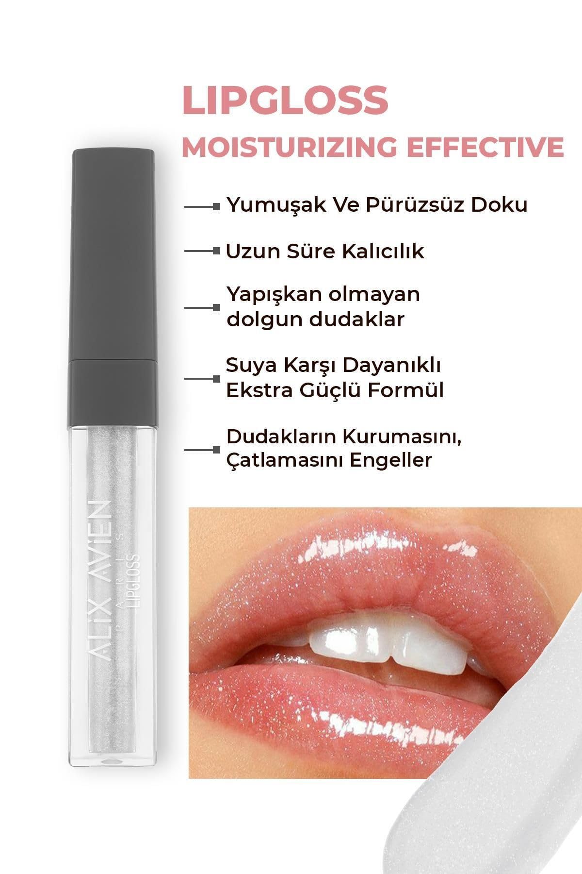ALIX AVIEN Nemlendirici Etki Yapışkanlık Hissi Bırakmayan Dudak Parlatıcı - Lipgloss 13 Diamond Burst