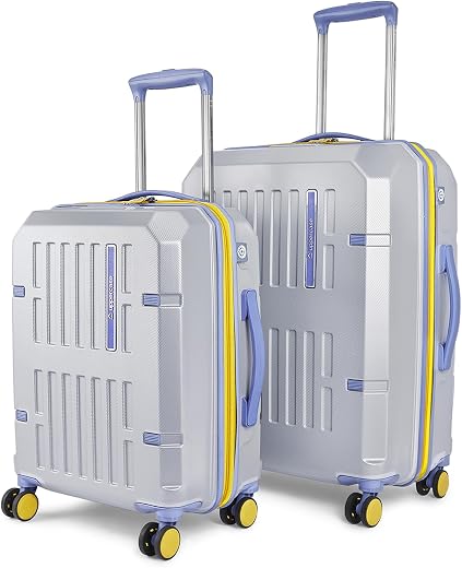 uppercase Hexa (S+M) Set of 2 Solid Trolley Bag with TSA Lock, Durable for Travel, RCS Certified for Sustainability, Anti-...