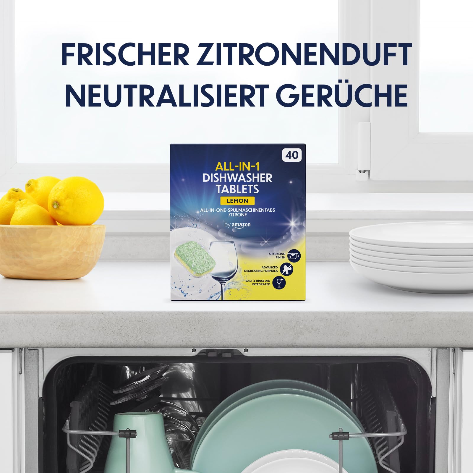 by Amazon - All-In-One Spülmaschinentabs Zitrone, 40 tabs – Ansicht 5