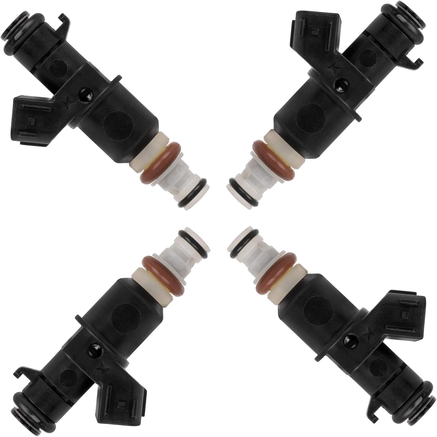 842-12294 4 Pieces Petrol Fuel Injectors fit for 06-11 for Acura for CSX, 05-06 for Acura for RSX, 04-08 for Acura for TSX 2.4L, 06-11 for Honda for Civic 8 Holes Fuel Injector Kit