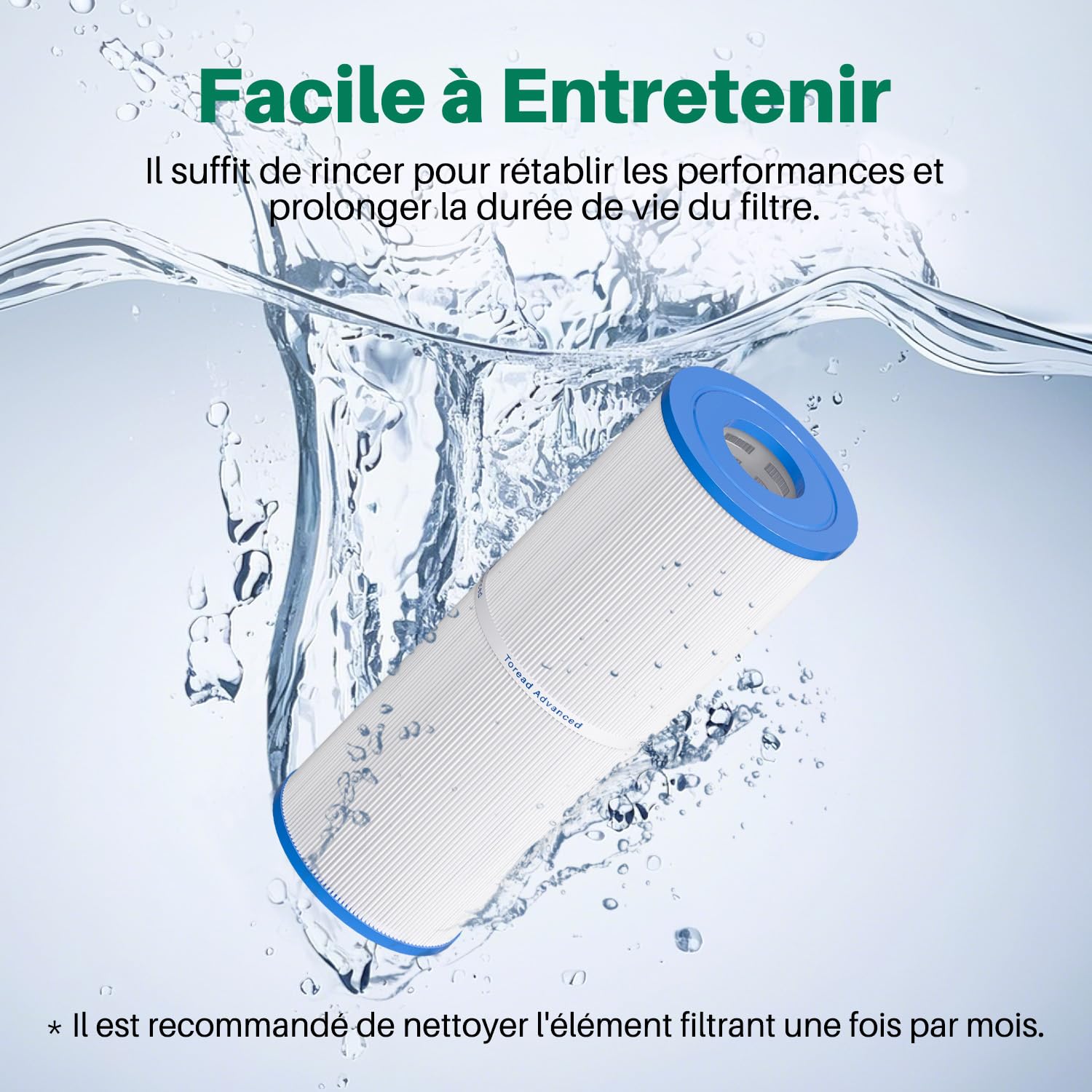 TOREAD Filtre de Remplacement pour Spa Pleatco PRB25-IN, Unicel C-4326, Filbur FC-2375, Pentair R173429, 3005845, 17-2327, 100586, 33521, 25392, 817-2500, Guardian 413-13-106