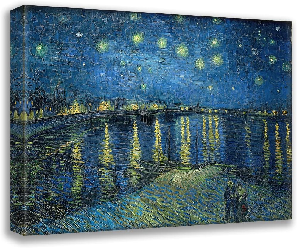 ArtDirect Starry Night Over The Rhone (1888) 14x11 UnFramed Museum Art Print Poster Ready for Framing by Vincent Van Gogh (Dutch, 1853-1890)