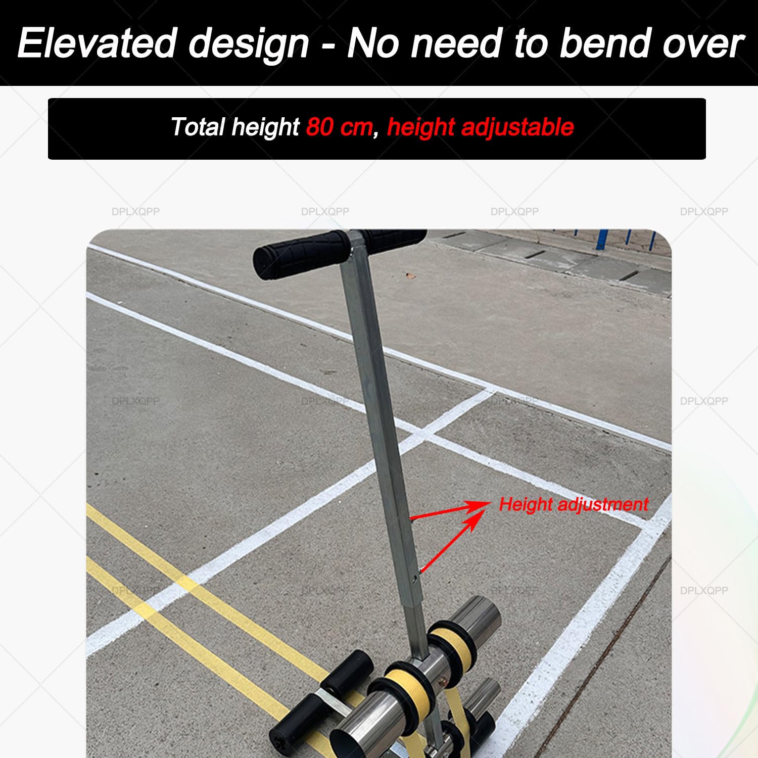 Stahl-Klebeband-Applikator, verstellbares Linienmarkierungswerkzeug für Parkplätze, Plätze, Straßen, 14 cm maximale Bandbreite, Kreis-Zeichnungs-Set
