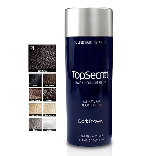 Top Secret Recambios de fibras de construcción para engrosar el cabello, relleno de cabello natural e indetectable, para hombres y mujeres, rellena