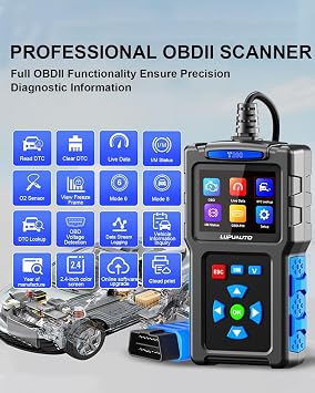 OBD2 Scanner Diagnostic Tool Check Engine Car Code Reader with Reset | Instant DTC Definitions & Reset, Universal 14-Language Support, Wide Vehicle Compatibility