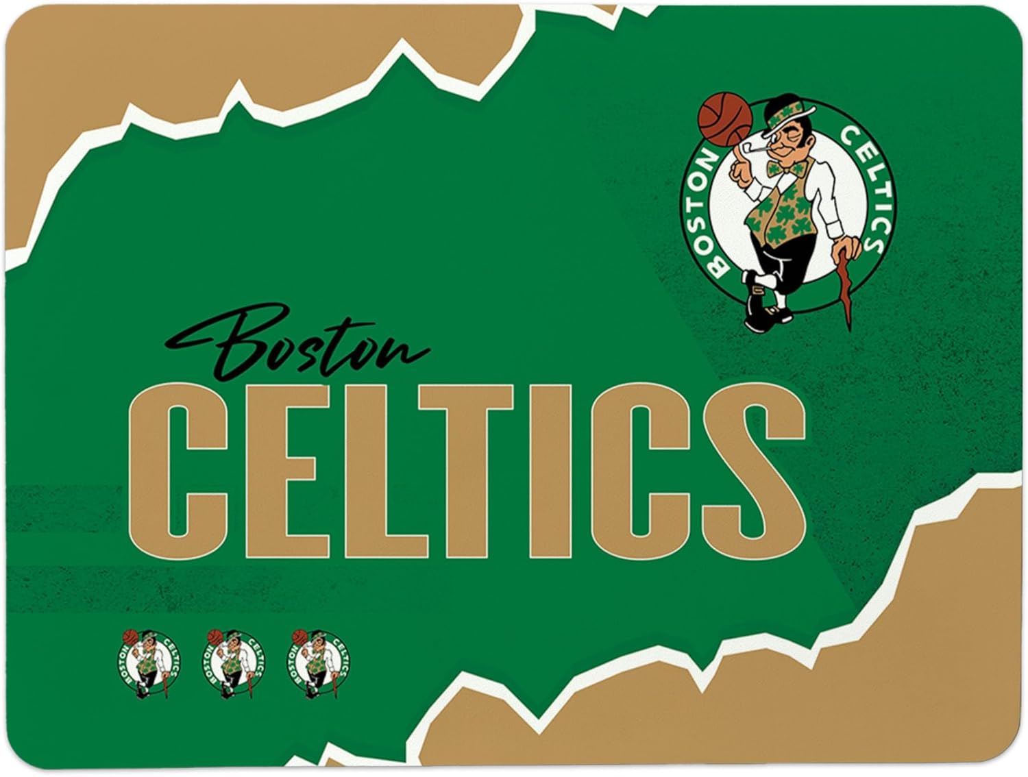 Northwest NBA Boston Celtics Dish Drying Mat, Absorbent Non Slip Countertop Protector, Durable Kitchen Pad, 15 x 20 in