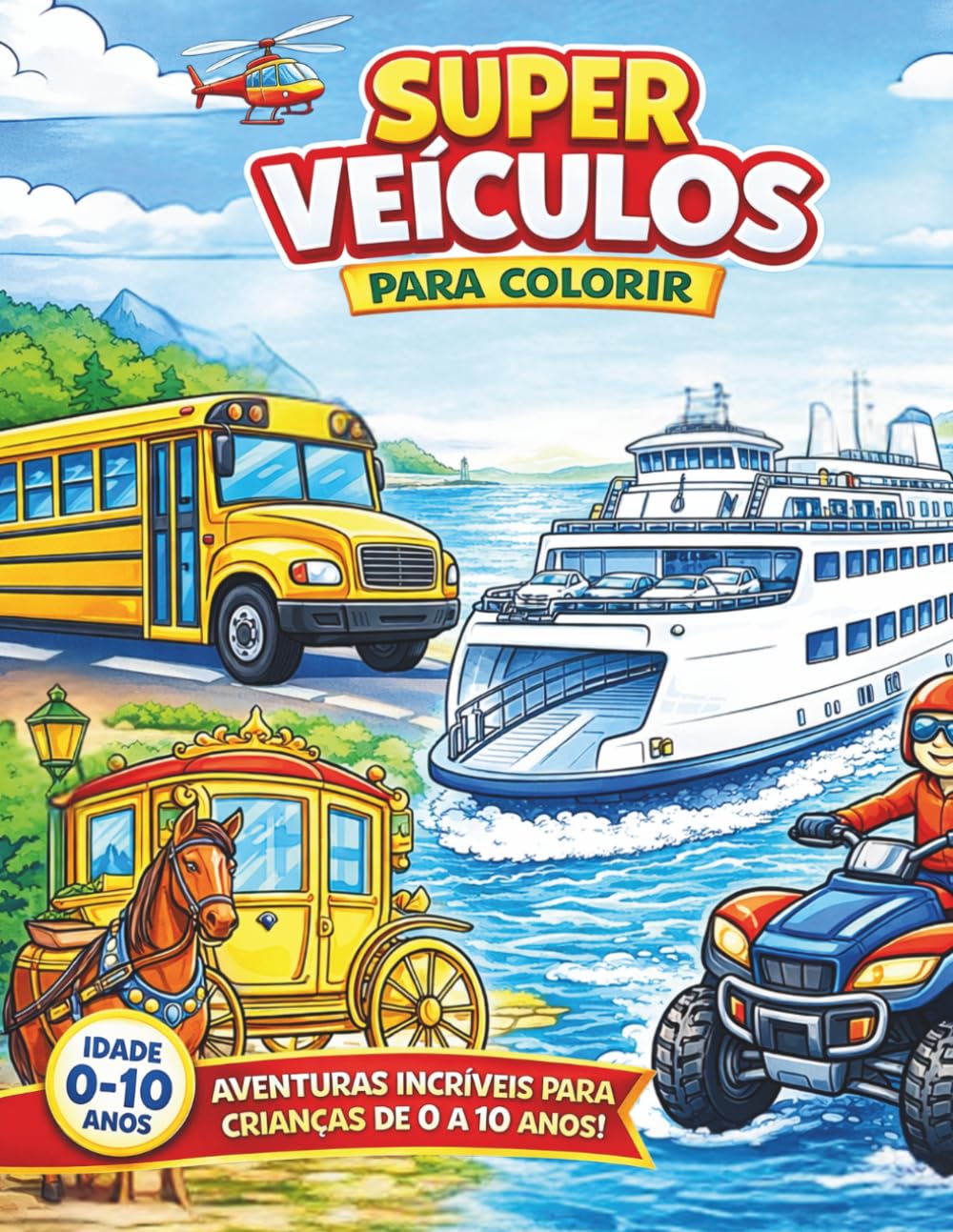 Super Veículos: Aventuras Incríveis para Crianças de 0 a 10 anos.