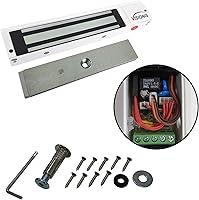 Vista 4 de Visionis VS-VISML600LED-WH Interior 600lbs Cerradura electromagnética blanca con sensor LED para control de acceso de puerta