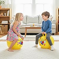 Vista 6 de EVERICH TOY Bola amarilla de la tolva de 18 pulgadas para el patrón del corazón de los niños Bola de tolva amarilla