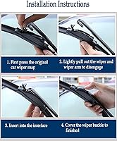 Vista 6 de 3 limpiaparabrisas para Chrysler Town & Country 2008-2016, Dodge Grand Caravan 2008-2019, equipo original de alta calidad para todo tipo de clima